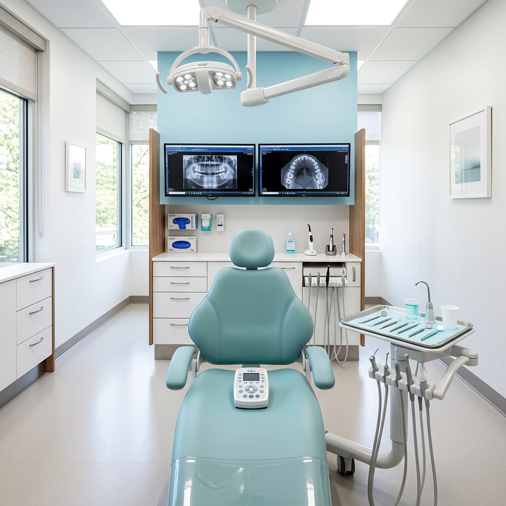 Clean dental operatory displaying strict autoclave chemical sterilization protocols at Noor Dental Clinic Ludhiana